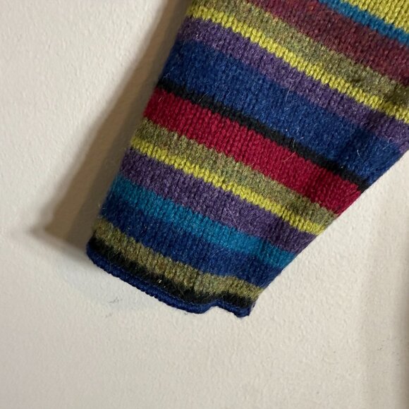 Vtg Jones New York Sport Lambswool Striped V-Neck Sweater Pullover Women's Small - Picture 7 of 11
